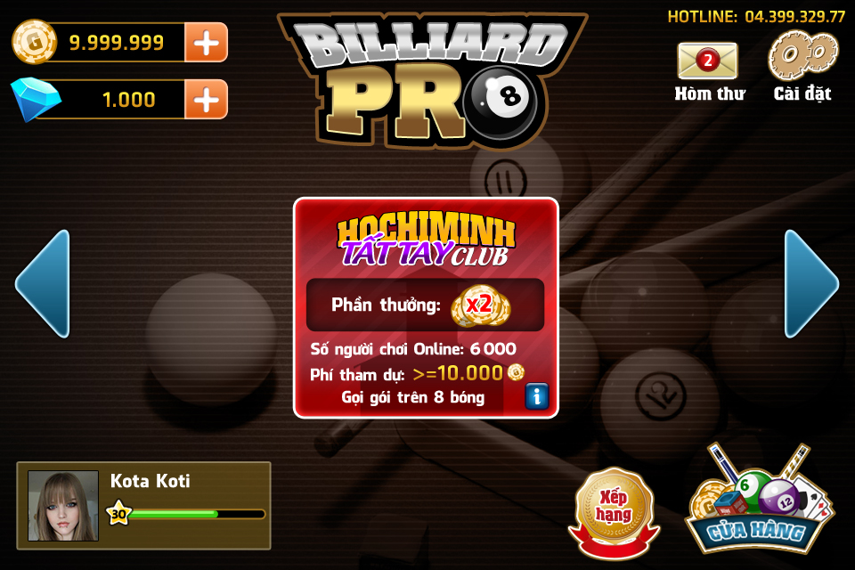 Game Bida Online cơ thủ thực thụ